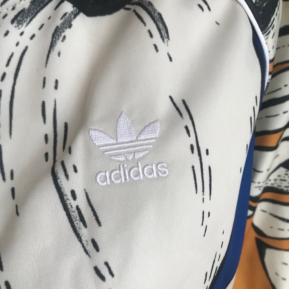 ADIDAS x FARM RIO collab tropical palm limited edition superstar jacket size S - Picture 6 of 13